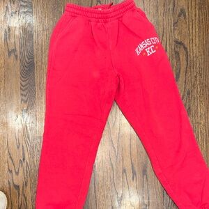 Women's Red Kansas City KC Joggers